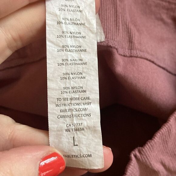 Fabletics Blush Pink High Waisted SculptKnit 7/8 Leggings Size Large - Picture 9 of 10